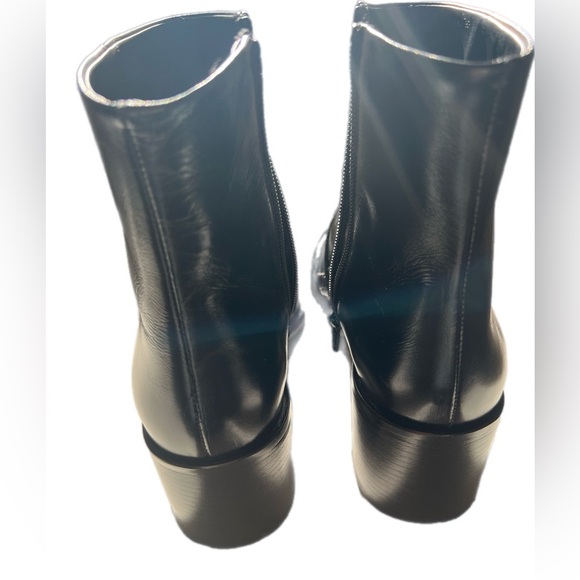 No. 6 Store Arne Zip-Up Leather Ankle Boot in Black size 40 made in Italy - Picture 9 of 10